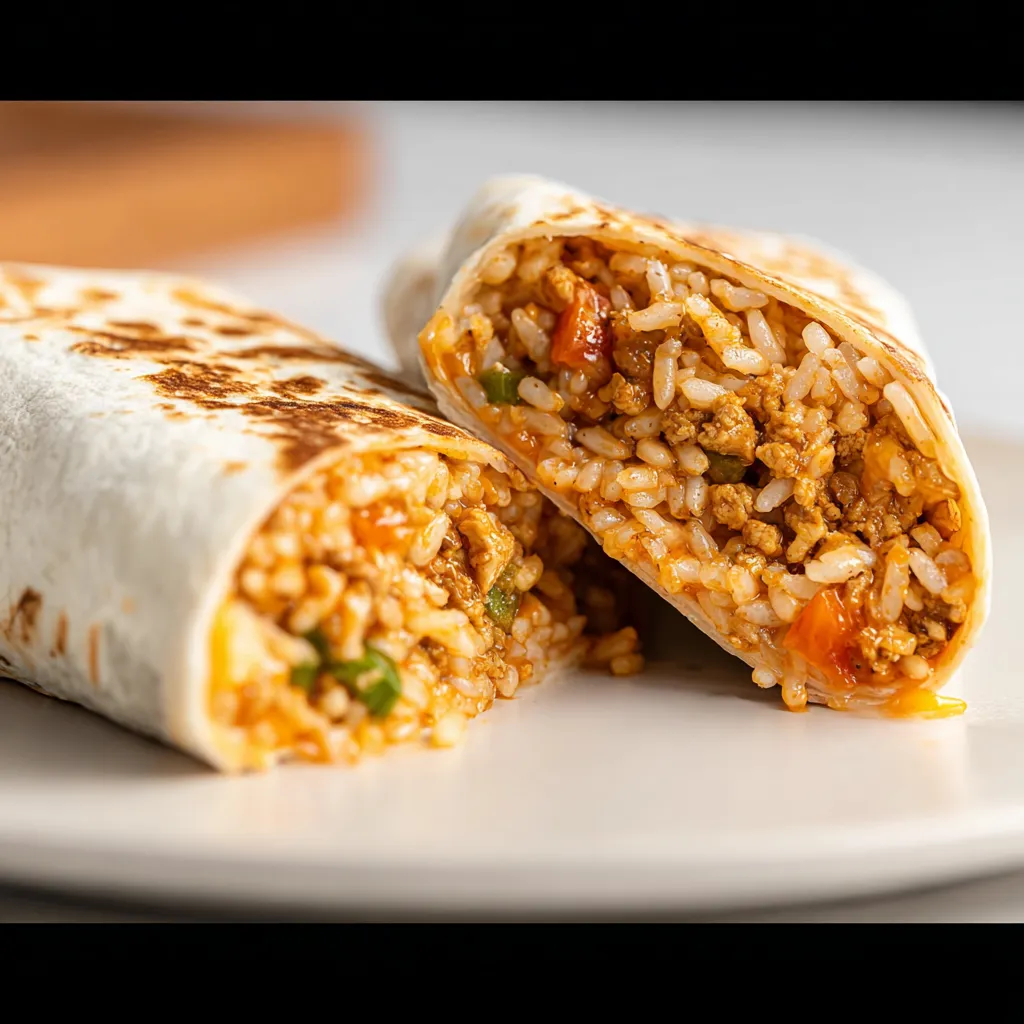 A plate with two rice wraps.