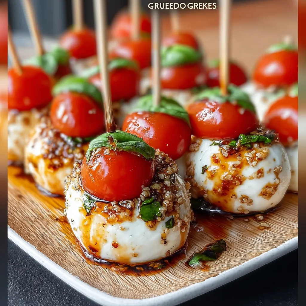 A plate of food with tomatoes and cheese.