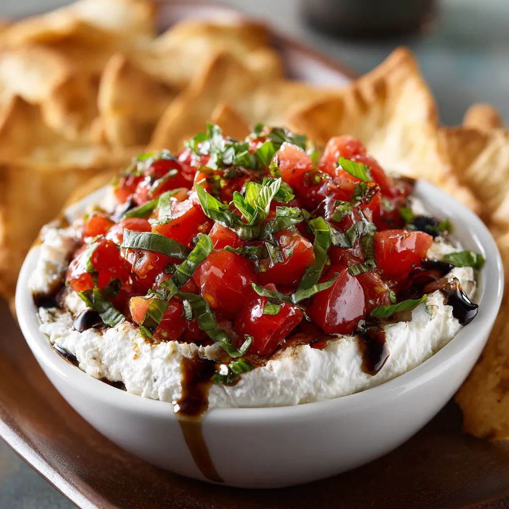 A bowl of food with tomatoes and cheese.
