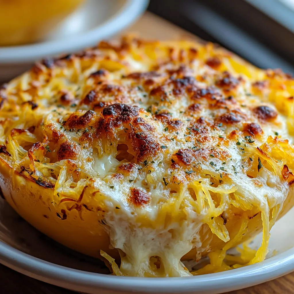 A plate of food with a cheesy noodle dish.