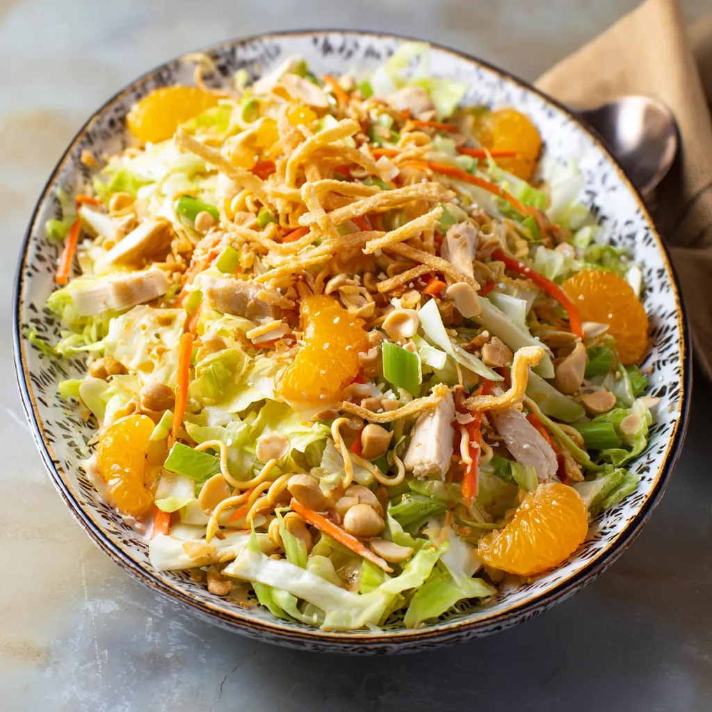 A bowl of salad with orange slices.