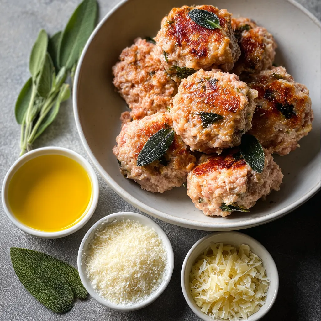 A bowl of meatballs with sauce and cheese.