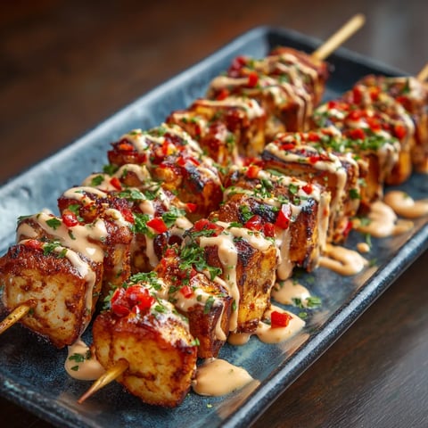 A plate of food with a stick in it.