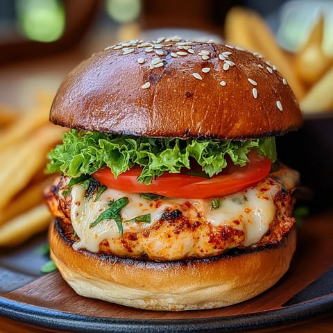 A chicken sandwich with lettuce and tomato.