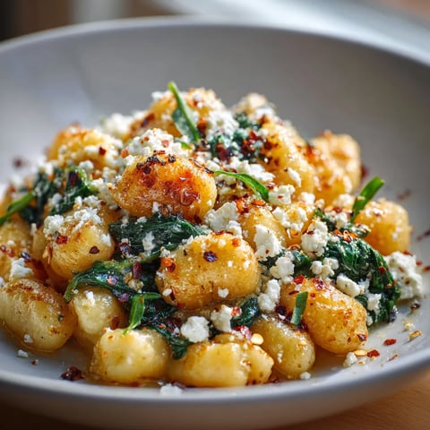 A bowl of pasta with cheese and spinach.