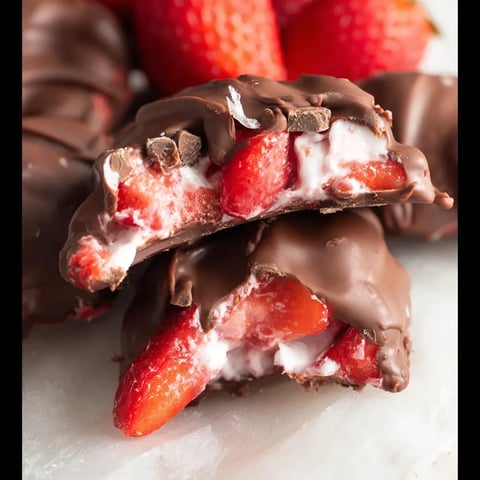 A chocolate and strawberry treat.