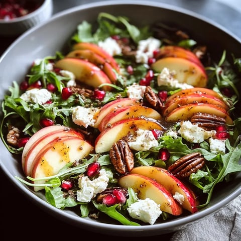 A bowl of salad with feta cheese and apples.