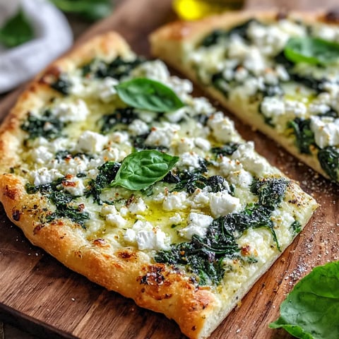 Two slices of pizza with cheese and spinach.