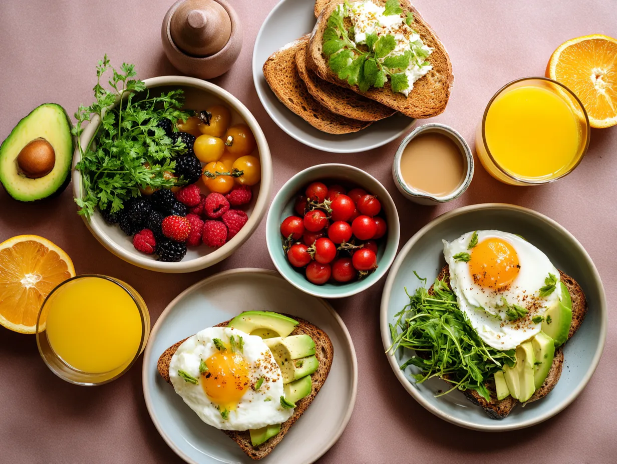 A plate of food with a fried egg on top.