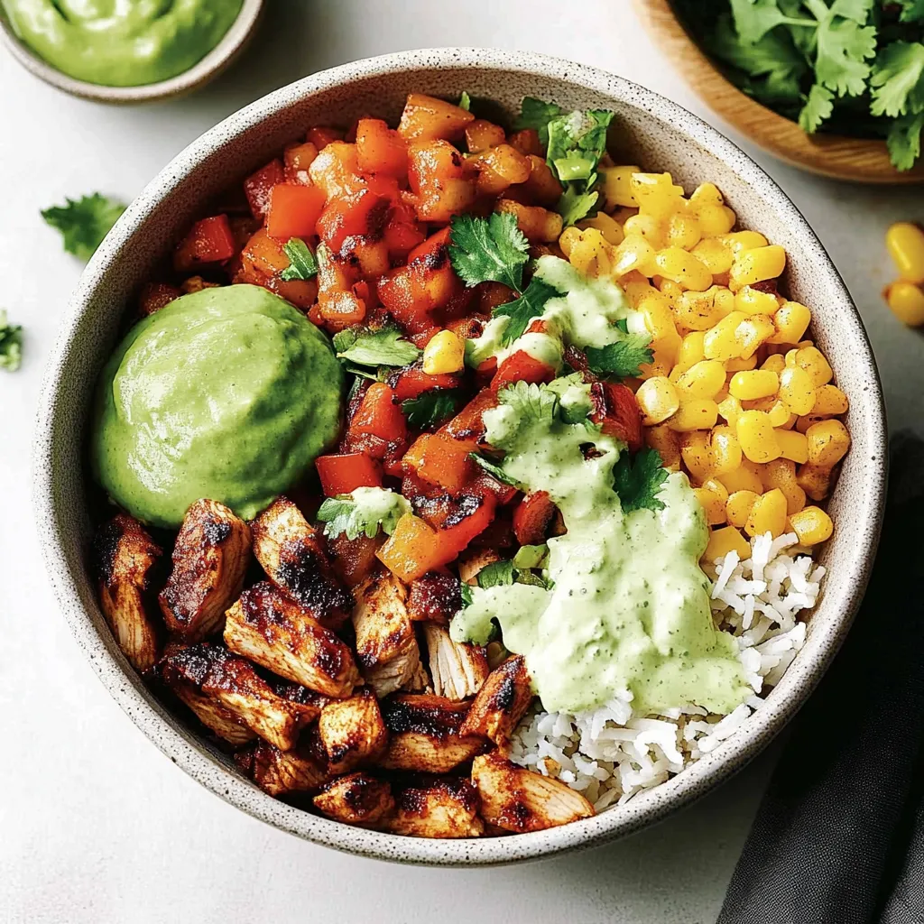 A bowl of food with rice, corn, and tomatoes.