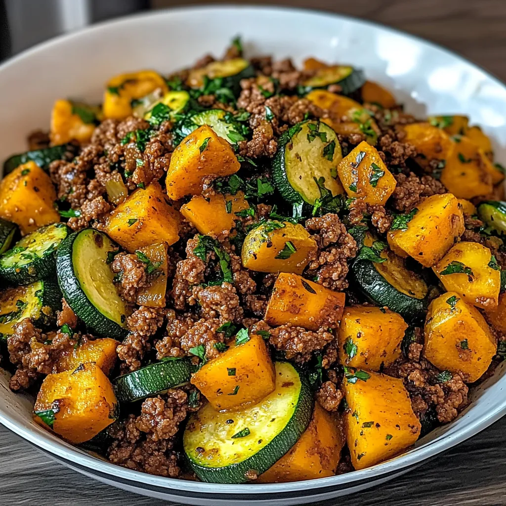 A bowl of food with meat and vegetables.