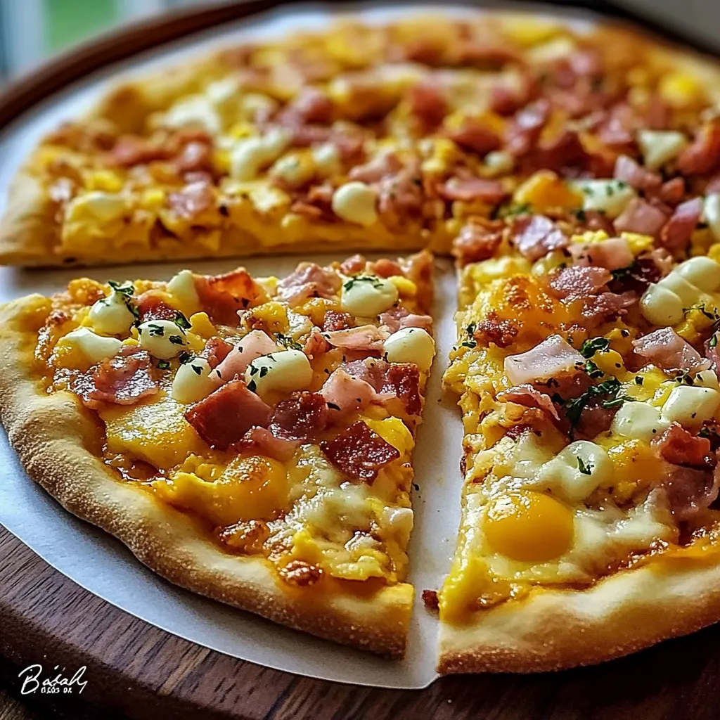 A slice of pizza with ham and cheese.