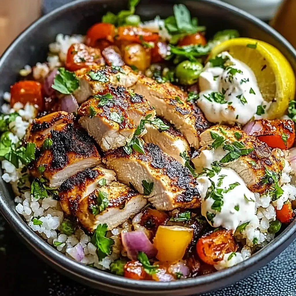 A bowl of food with meat and vegetables.