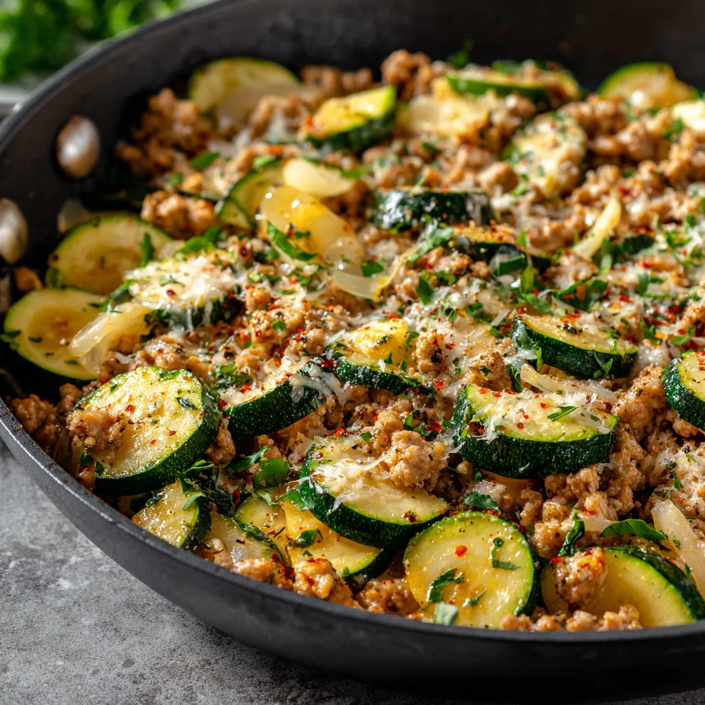 A pan of food with meat and vegetables.