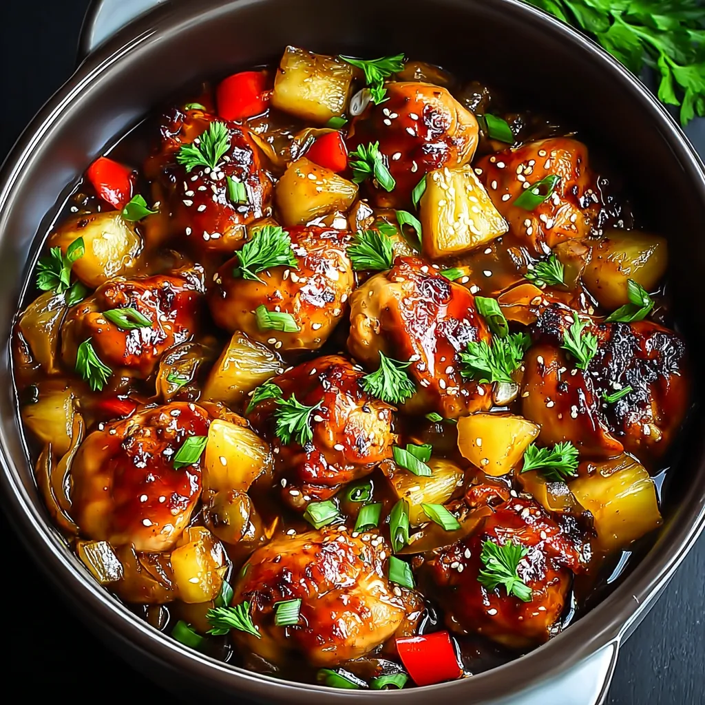 A bowl of chicken with peppers and onions.