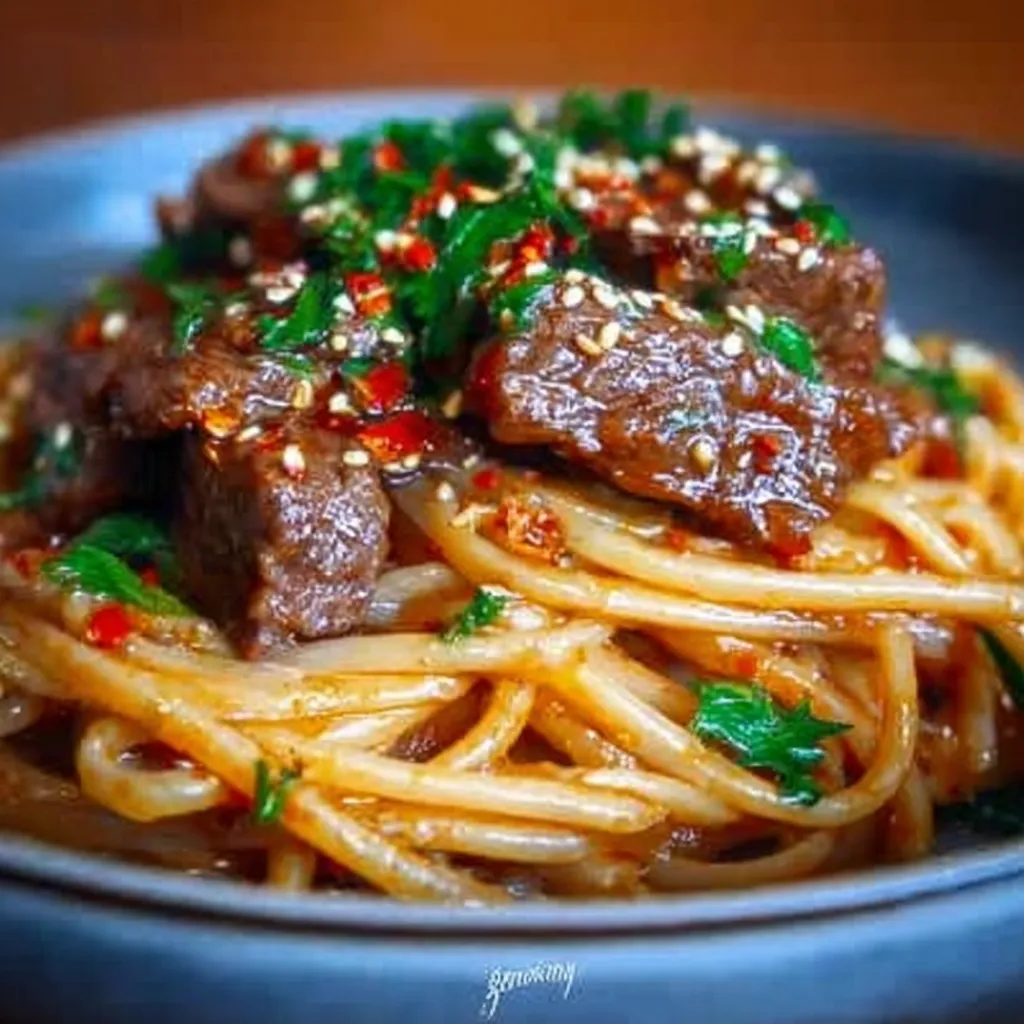A plate of food with meat and spices.