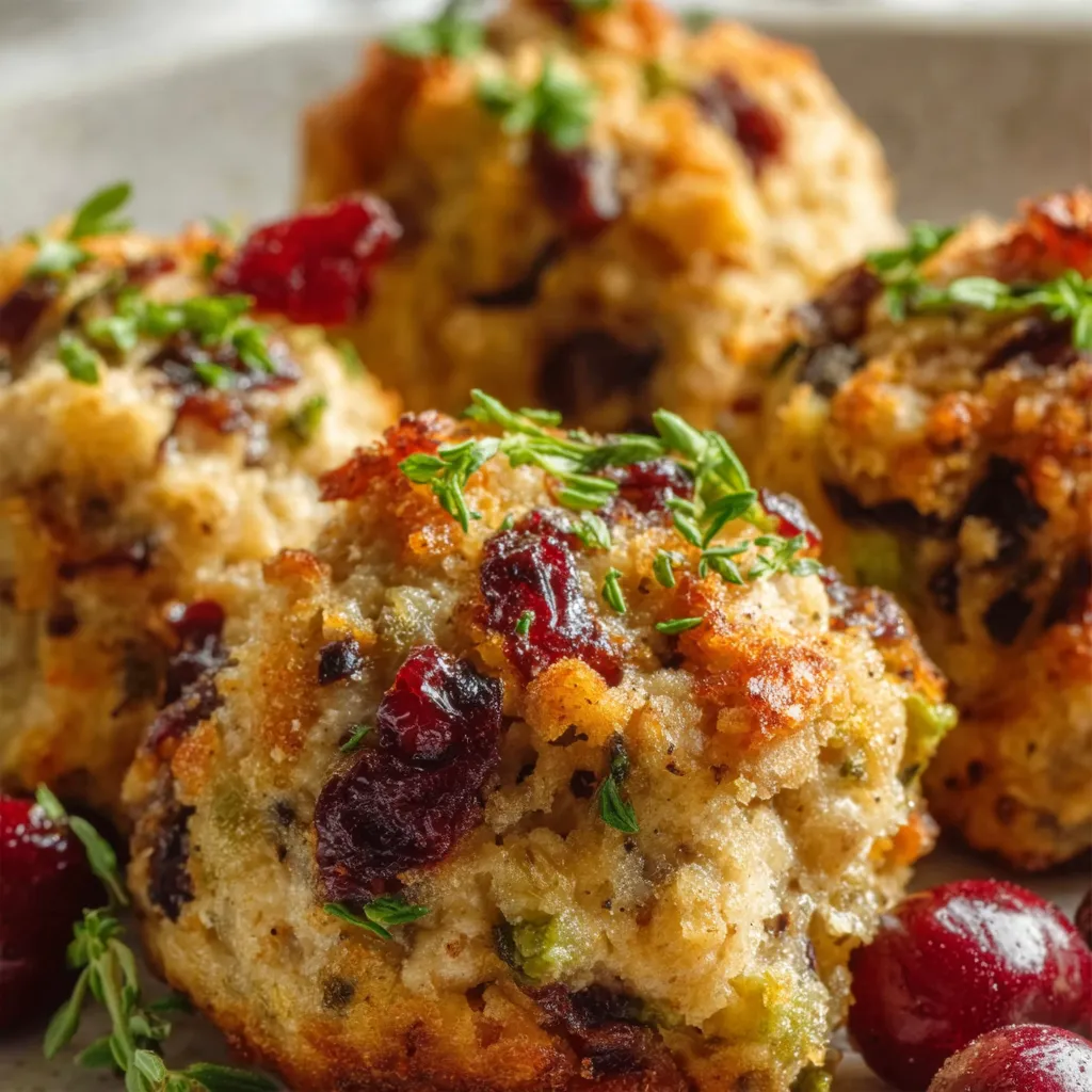 A plate of food with cranberries and herbs.