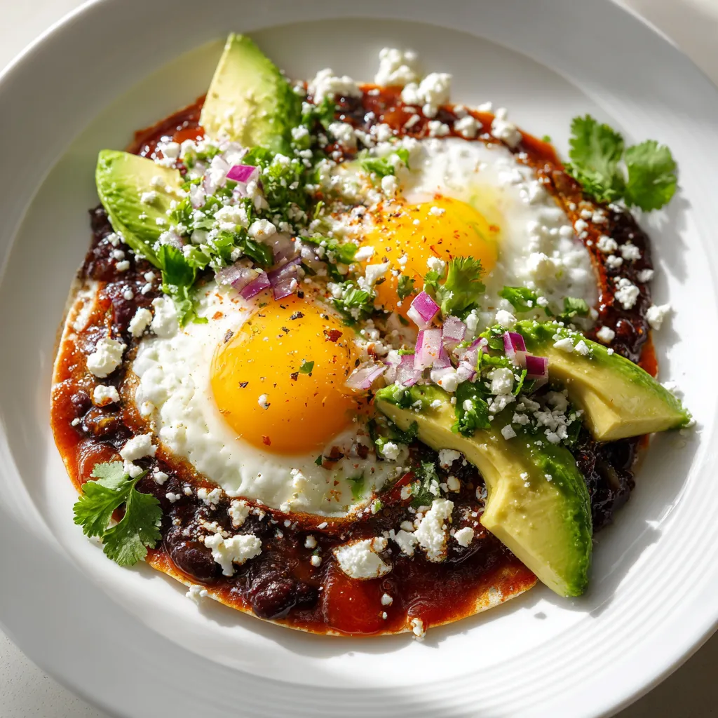 A plate of food with eggs and avocado.