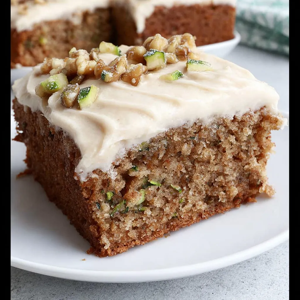 A slice of cake with frosting and nuts.