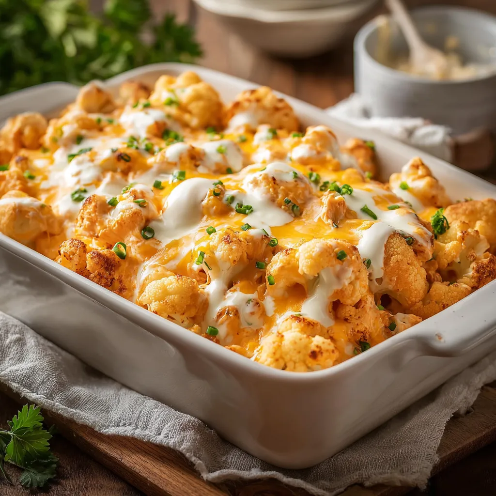 A white bowl filled with cauliflower and cheese.