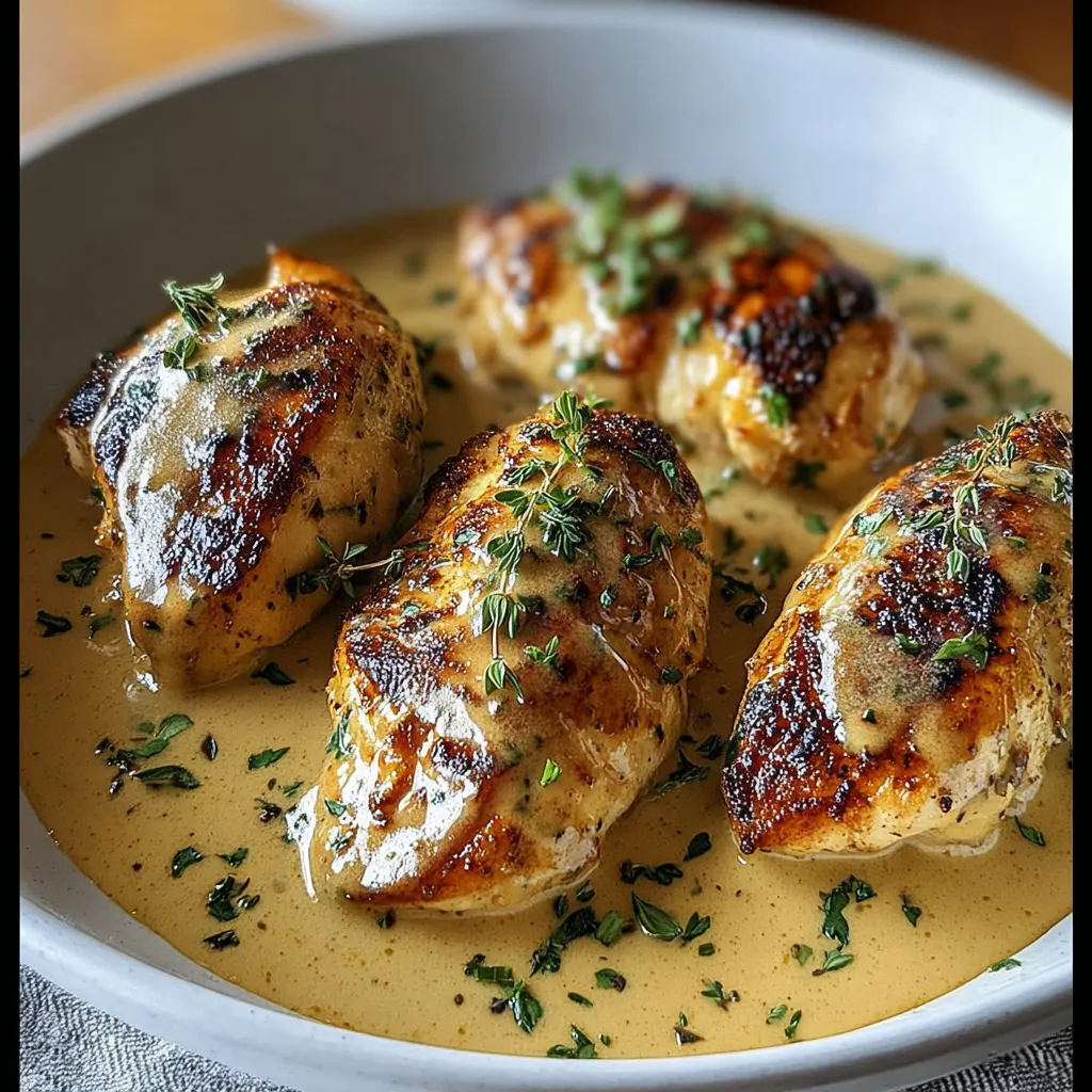 A bowl of chicken with sauce.