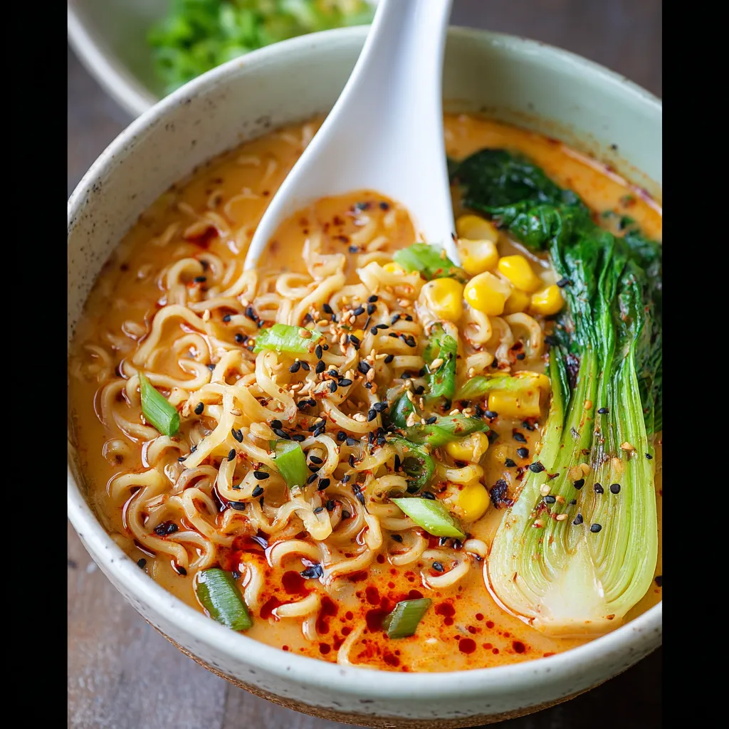 A bowl of noodles with vegetables.