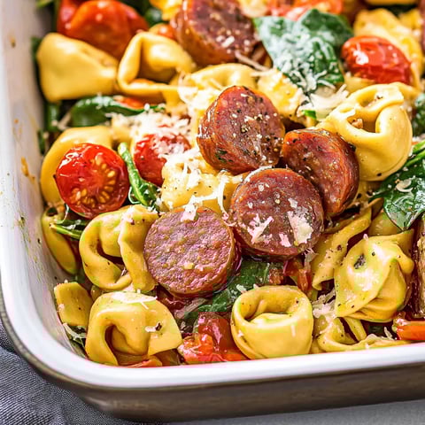 A bowl of pasta with meatballs and tomatoes.