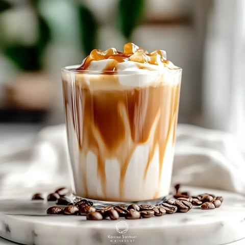 A glass of coffee with whipped cream.