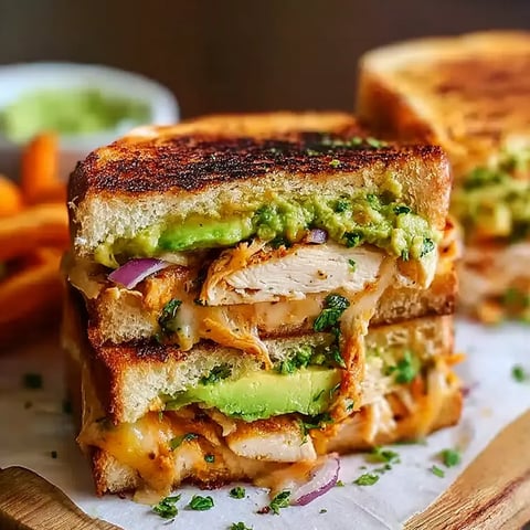 A sandwich with avocado and onions.