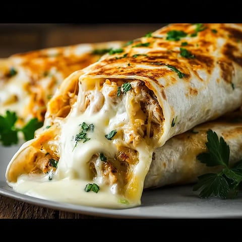 A plate with a burrito and cheese on it.