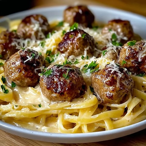 A plate of food with meatballs and pasta.