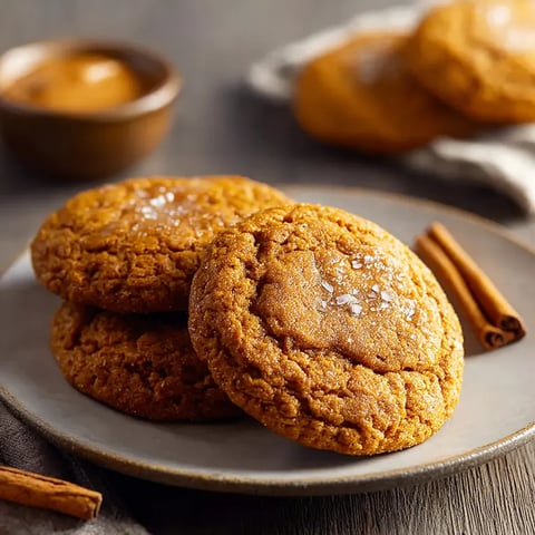 A plate of cookies with cinnamon on top.